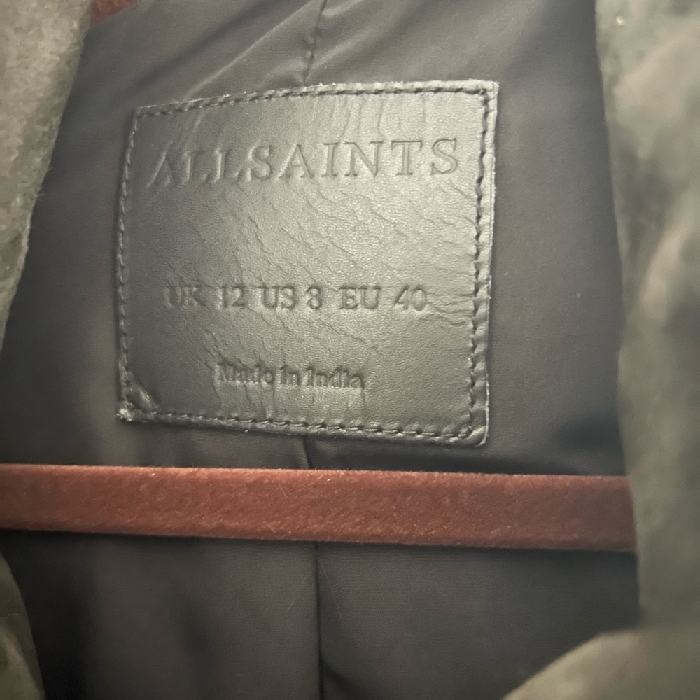 ALL SAINTS SUEDE MOTO JACKET - Picture 3 of 3